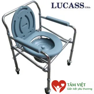 Ghế vệ sinh, ghế bô có bánh xe lucass 696