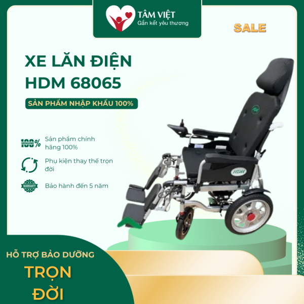 Xe lăn điện cao cấp LUCASS XE - 122L(Bình 12Ah) chính hãng