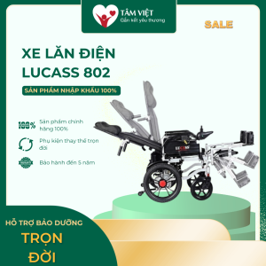 Xe lăn điện cao cấp LUCASS XE - 122L(Bình 12Ah) chính hãng