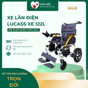 Xe lăn điện cao cấp LUCASS XE - 122L(Bình 12Ah) chính hãng