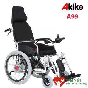 Xe lăn điện cao cấp ngả nằm Akiko A99 (Bình 12Ah) chính hãng