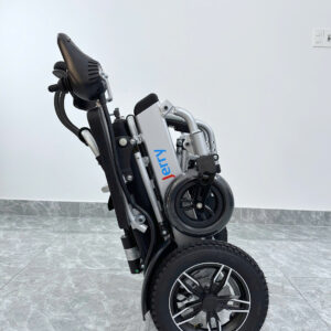 Xe lăn điện gấp gọn,điều khiển từ xa, ngả nằm, khung nhôm không rỉ Jerry 6012X