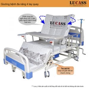 Giường bệnh nhân đa năng 4 tay quay Lucass GB- C41