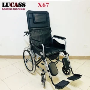 Xe lăn đa năng có bô, ngả nằm, chống lật Lucass X67