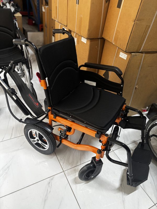 Xe lăn điện cao cấp Tama 12B khung màu cam