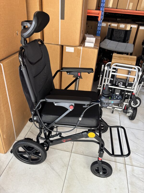 XE LĂN ĐIỆN CAO CẤP TAMA 6000 ĐỠ CAO ĐẦU, GẤP GỌN