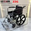 Xe lăn lucass X96 vành đúc, gấp gọn