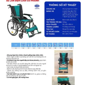 XE LĂN GẤP GỌN, NHẤC GÁC TAY OROMI XL10